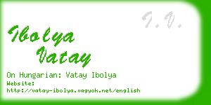 ibolya vatay business card